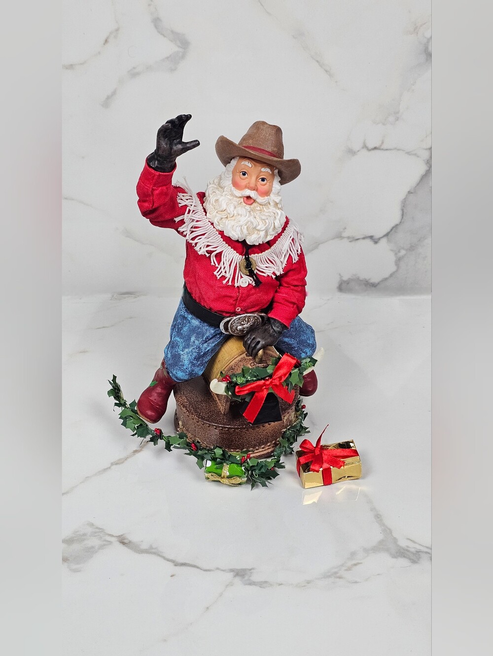 Department 56 Possible Dreams Clothique "Go Round"Cowboy Santa Figurine #4033673